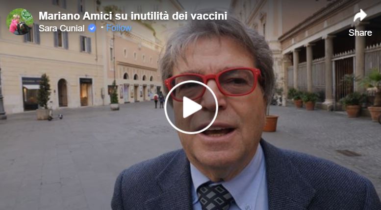 Il dottor Mariano Amici ha vinto il ricorso al Tar contro l’ordinanza di Zingaretti sulla vaccinazione obbligatoria