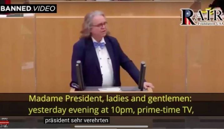 Parlamentare tedesco: è un vaxxino killex!