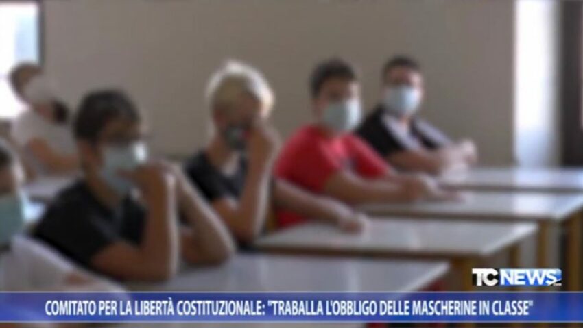 Comitato per la libertà costituzionale: "Traballa l'obbligo delle mascherine in classe"