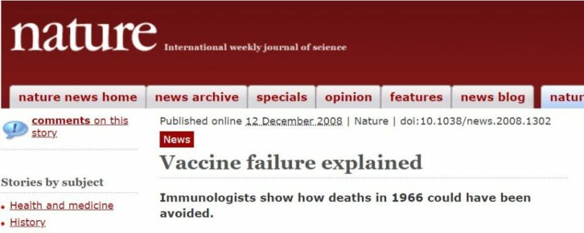 Nature: Ecco come fallisce un vaccino e diventa più pericoloso della malattia