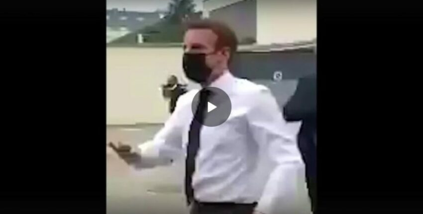 Il presidente Macron schiaffeggiato in faccia durante tuor elettorale