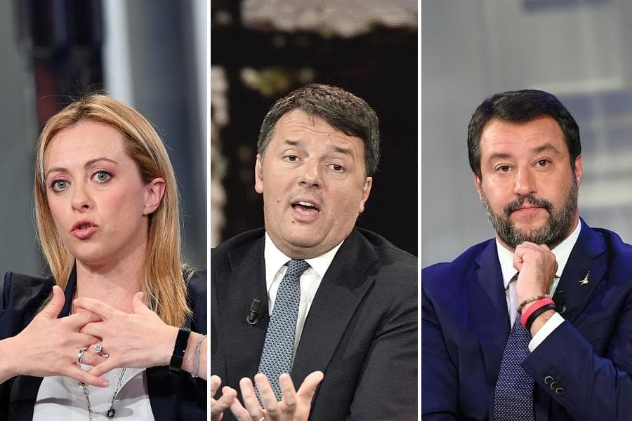 Salvini, Renzi e Meloni i leader non vaccinati contro il Covid
