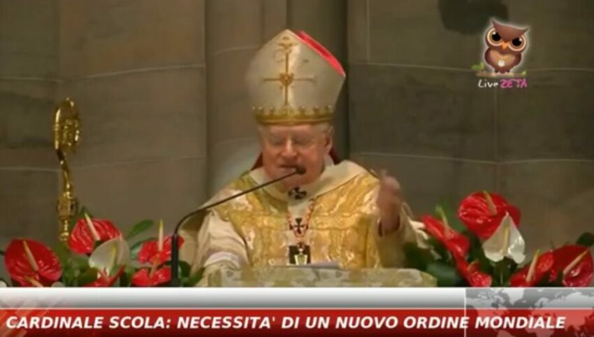 Cardinale Scola : c’è necessità di un Nuovo Ordine Mondiale