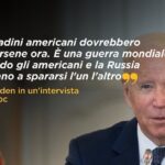 Joe Biden:  i cittadini americani dovrebbero lasciare l'Ucraina ora, perché potrebbe scatenarsi a breve una guerra mondiale
