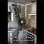 Ucraina, diventa virale il video di un missile piombato nella cucina e  incastrato nel lavello