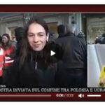 Conduttrice Panella rimprovera l'inviata in Ucraina "la pandemia non è finita metti la mascherina"