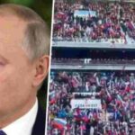 I russi festeggiano Putin: in 200.000 allo stadio per lui