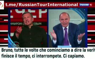 Vespa intervista il Solovyev ma viene silenziato: a confronto la versione italiana e russa sottotitolata