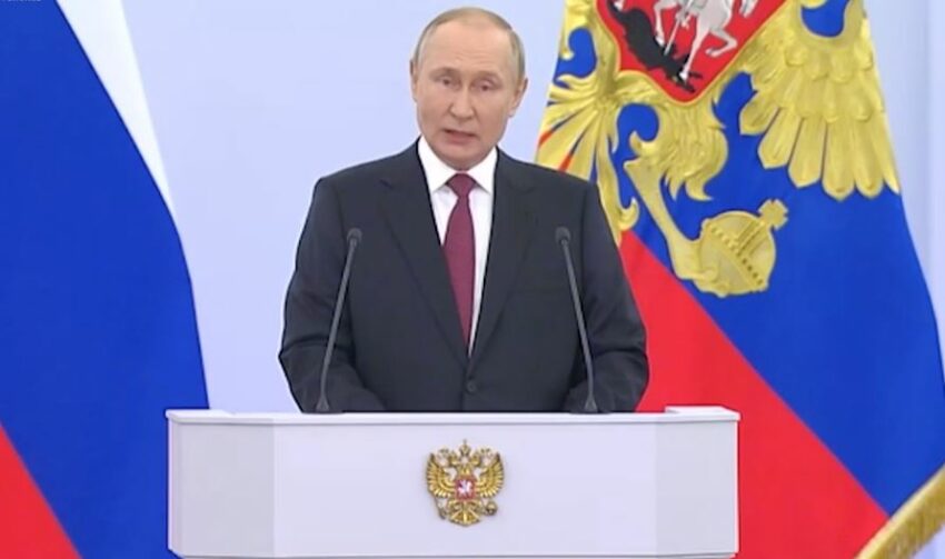 Putin avverte: “Le regioni annesse alla Russia per sempre. Le difenderemo con ogni mezzo”