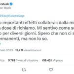 Elon Musk: “ho avuto importanti effetti collaterali dopo la mia seconda dose di mRNA contro il Covid-19”