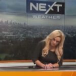 Meteorologa Alissa Carlson ha un malore in diretta televisiva, panico in studio.