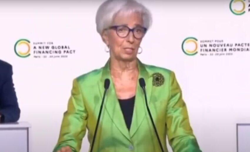 Presidente della Banca Centrale Europea (BCE) Christine Lagarde: Inflazione? Colpa del cambiamento climatico