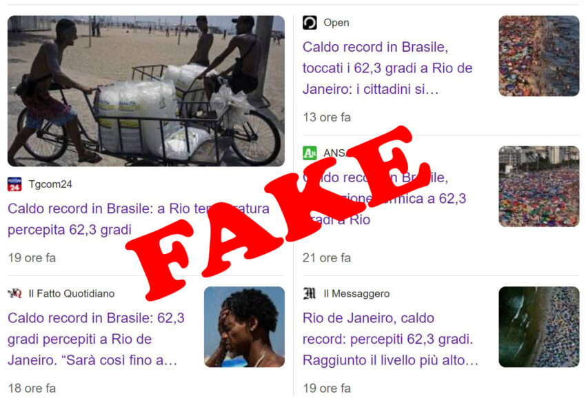Media Italiani: “Caldo Record in Brasile, 62 Gradi”. Vi spiego perché è tutto falso
