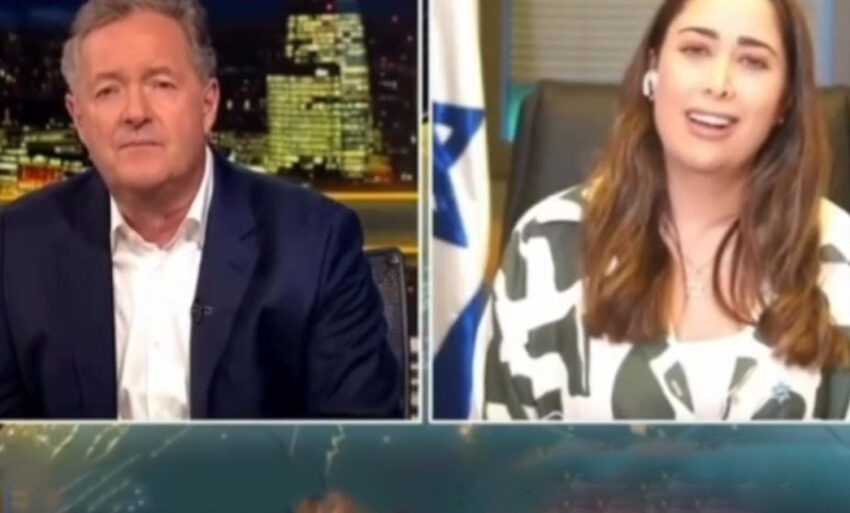 Il ministro israeliano May Golan, ride mentre Piers Morgan gli domanda della distruzione di Gaza