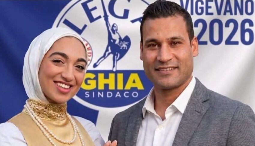 Hussein Ibrahim e Hagar Haggag, due candidati musulmani nella lista della Lega a Vigevano: da “prima gli italiani” a “prima i musulmani”